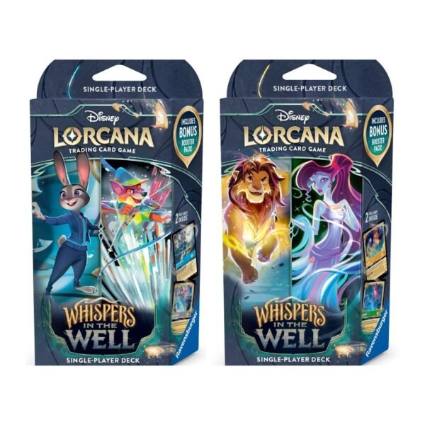 Disney Lorcana - Set 10 - Whispers In The Well Starter Deck (Bundle of 2)