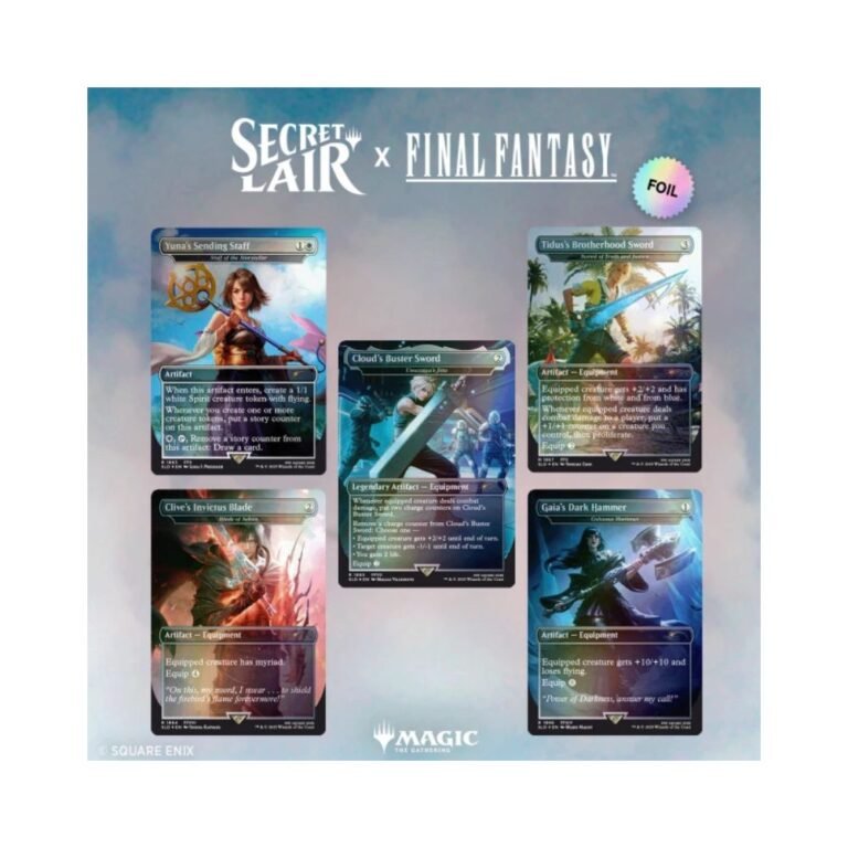 MTG Secret Lair: Final Fantasy Weapons Rainbow Foil Edition